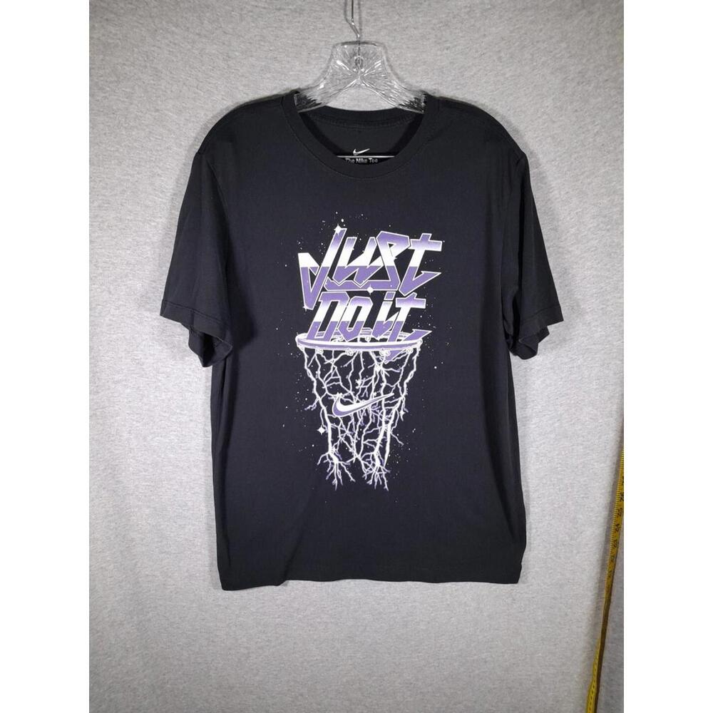 Nike Tshirt Mens Medium Basketball Lightning Graphic Just Do‎ It